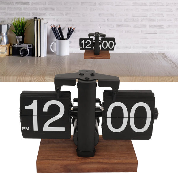Digital Flip Down Clock Retro Automatic Turning Battery