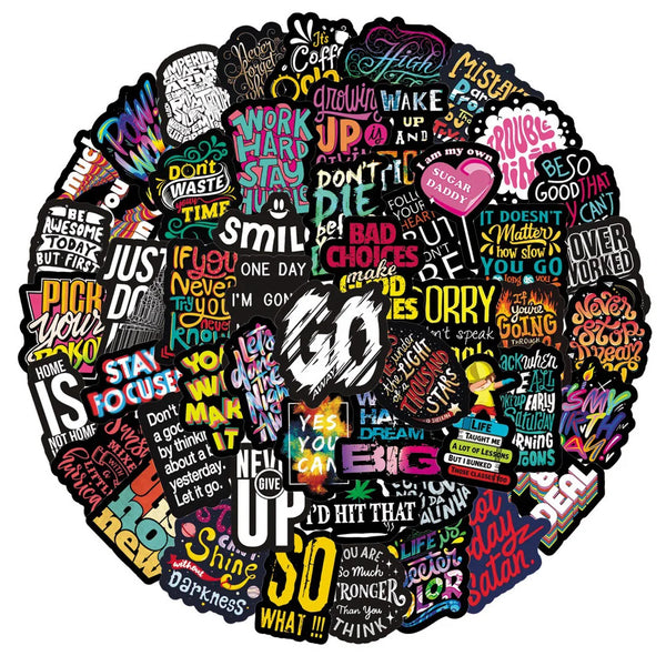 50pcs Motivational Phrase Stickers Encouragement Inspirational Quotes