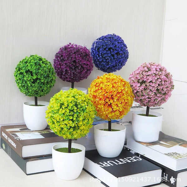 1pc Artificial Plants Bonsai Small Tree Simulation Plants Fake Flowers